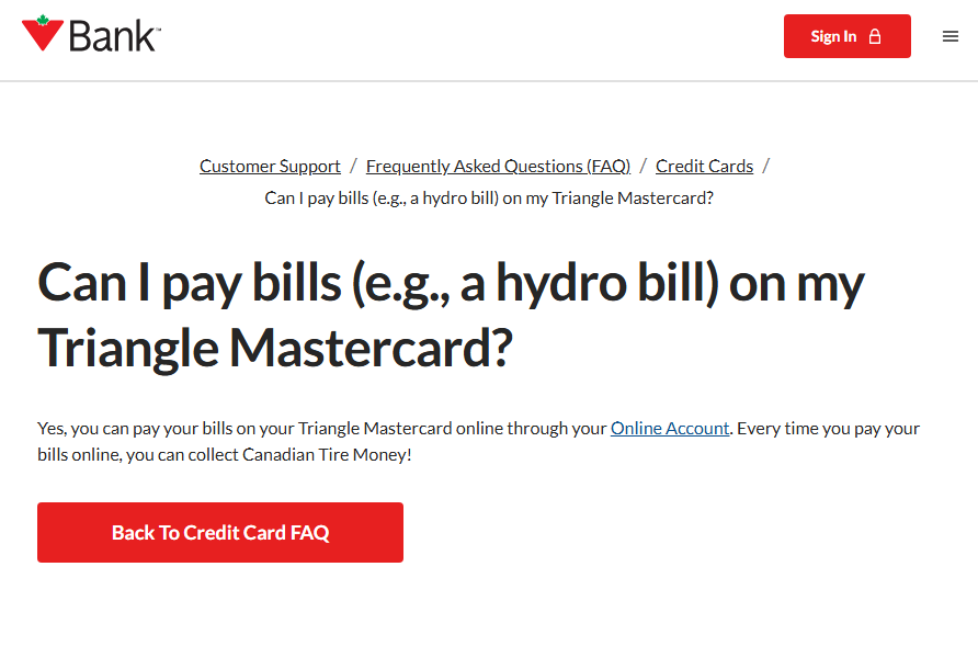 How to Earn Free Cash Back on Property Tax, Tuition & Bills You Can't Normally Pay by Credit Card (Canadian Tire Triangle Mastercard Hack)