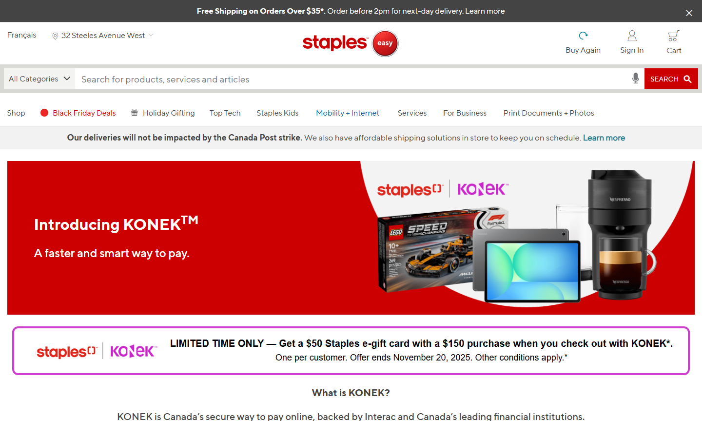 KONEK Payment Guide: Everything Canadian Shoppers Need to Know About Interac's New E-Commerce Solution + $50 Staples Bonus