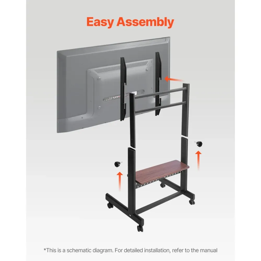 VEVOR Rolling TV Stand Review: The $156 alternative to mounting your 98-Inch TV